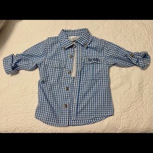 Prodoh blue checkered 5T boys shirt